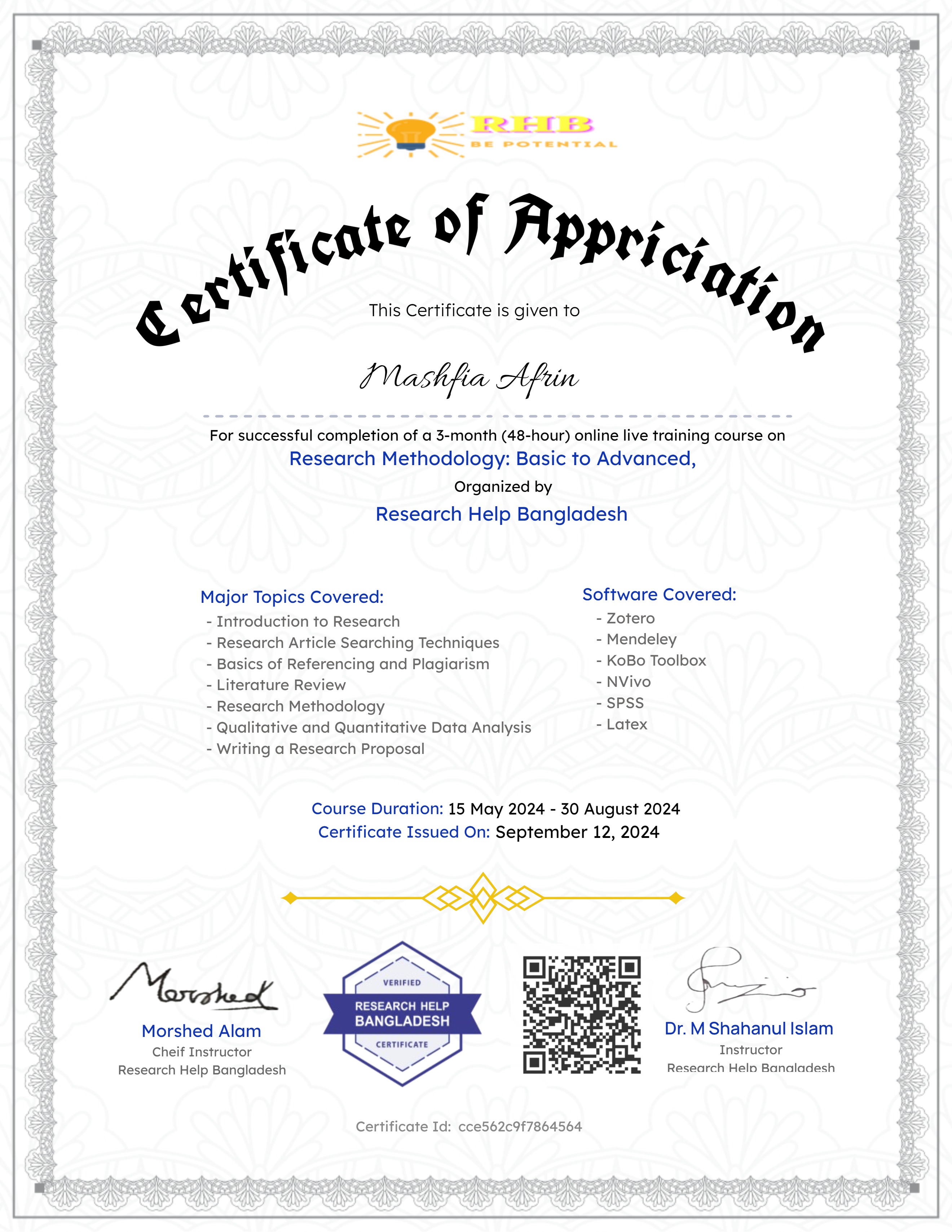 Research Course: Beginning to Advance (Batch-27)