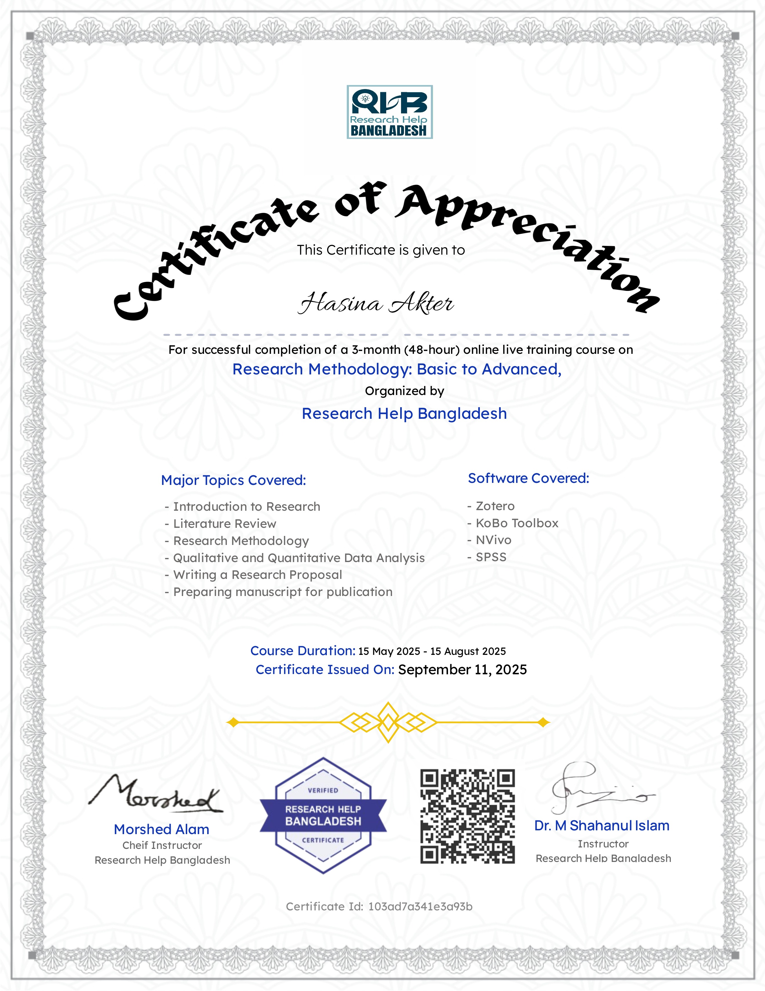 Research Course: Beginning to Advance (Batch-30)